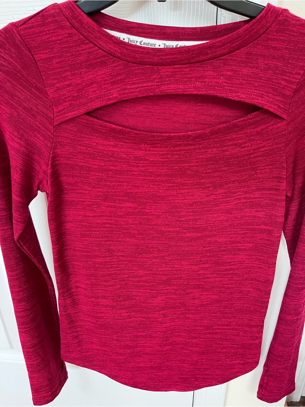 Juicy Couture red Cutout Long-Sleeve Top